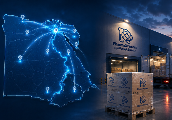 PharmaOverseas nationwide pharmaceutical warehouse coverage across Egypt