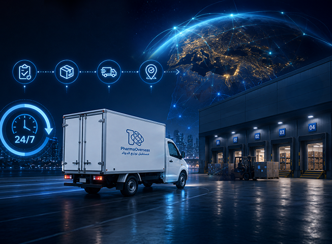 PharmaOverseas real-time fleet monitoring and pharmaceutical logistics technology