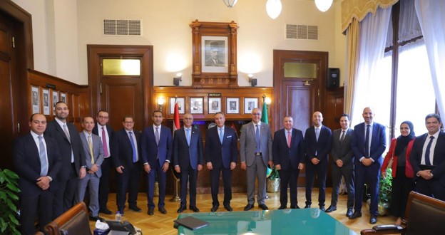 PharmaOverseas and Banque Misr executives at the digital payments partnership signing ceremony