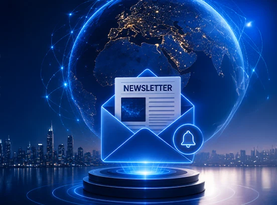 Pharmacist reviewing pharmaceutical news and stock updates on a tablet