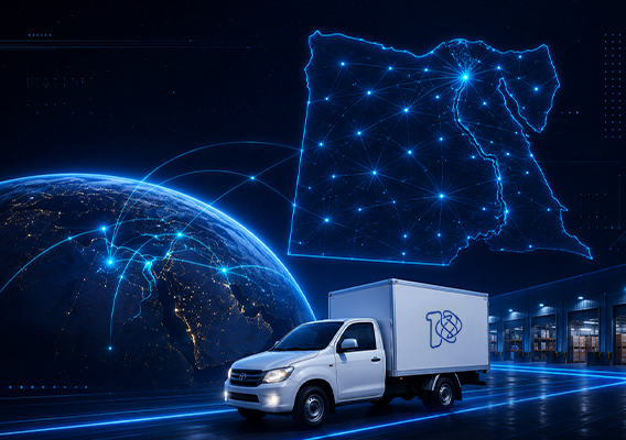 PharmaOverseas distribution network and delivery vehicle across Egypt